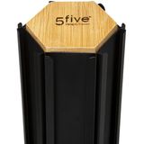 Koffie cup/capsule houder/dispenser hout/metaal zwart 60 cups - Koffiecups houder/standaard - Metalen Nespresso cuphouder