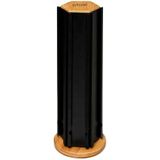 Koffie cup/capsule houder/dispenser hout/metaal zwart 60 cups - Koffiecups houder/standaard - Metalen Nespresso cuphouder