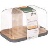 5Five - Broodtrommel met afsluitbare klep 28 x 18 x 15 cm - Kunststof