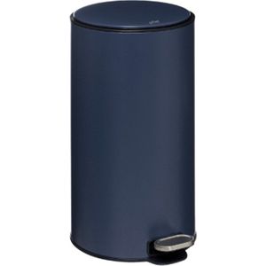 5Five Prullenbak/pedaalemmer Delta - donkerblauw - metaal - 30 liter - 39 x 33 x 62 cm - keuken