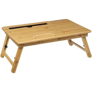 Bamboe smart tray / tafeltje 54 x 34 cm 2 IN 1 Bedtafel/ Laptopstandaard - Nieuw Model - Cadeautip -