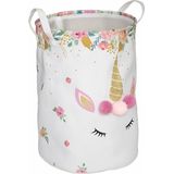 Atmosphera Opbergmand unicorn - groot - polyester - kinderkamer - D35 x H50 cm