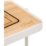 Staande wc/toiletrolhouder wit met reservoir en telefoon plankje 59 cm van metaal - Wc-rol houder - Toiletrol houder