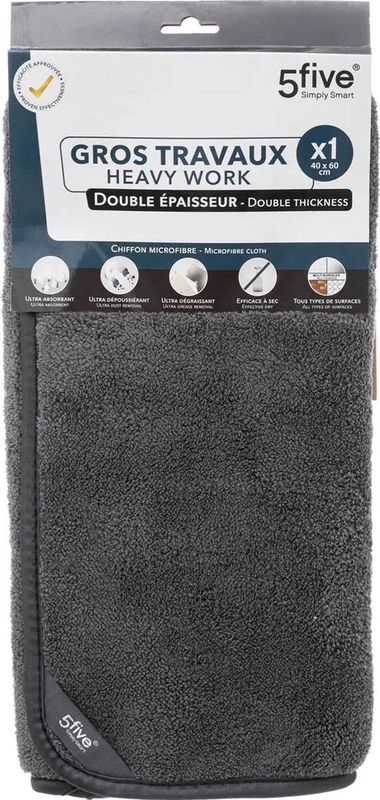 5five - Microvezel Droogdoek - Grijs - Ultra Absorberend - 40x60 cm