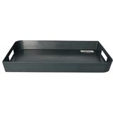 5Five dienblad/serveerblad - 44 x 29 cm - antraciet grijs - met handvaten - kunststof