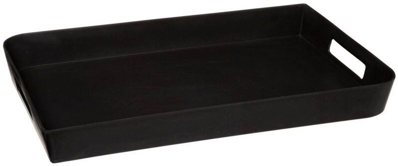 5Five dienblad/serveerblad - 44 x 29 cm - antraciet grijs - met handvaten - kunststof