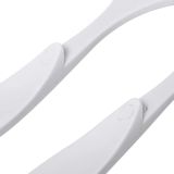 5Five Sla bestek/couvert - 2-delig - wit - kunststof - 29 cm - saladebestek/slacouvert - opscheplepels fruit/groente