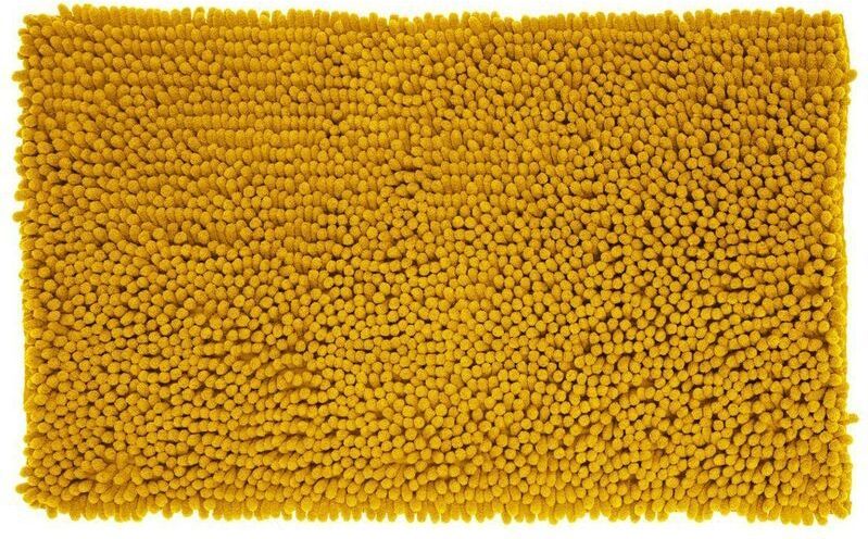 Atmosphera Badkamer kleedje/badmat voor de vloer - 50 x 80 cm - mosterdgeel - extra dikke noppen