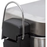 5Five - Prullenbak/pedaalemmer zilver rvs metaal 5 liter - 14x29x30 cm