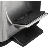 5Five - Prullenbak/pedaalemmer zilver rvs metaal 5 liter - 14x29x30 cm