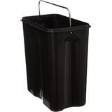 5Five - Prullenbak/pedaalemmer zilver rvs metaal 5 liter - 14x29x30 cm