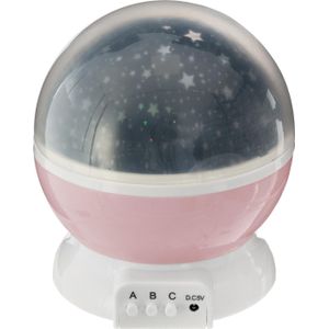 Atmosphera Nachtlamp kinderkamer sterren projector - 3 standen - 360 graden - galaxy projector sterrenhemel - roze