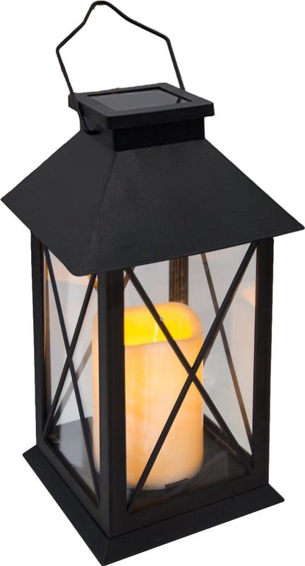 Atmosphera tuinlantaarn met led kaars op zonne-energie - Hoogte 28 cm