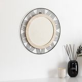 Atmosphera - Wandspiegel - Hout/Metaal - Ø45 cm