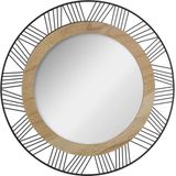 Atmosphera - Wandspiegel - Hout/Metaal - Ø45 cm