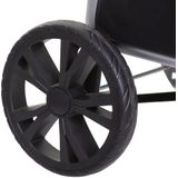 5Five Boodschappen trolley tas met wielen - 51 liter - zwart - 44x37x98 cm - Het topmodel trolley