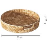 Dienblad gevlochten riet hyacinth Diameter 35 cm