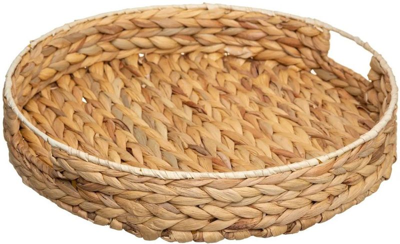 Dienblad gevlochten riet hyacinth Diameter 35 cm