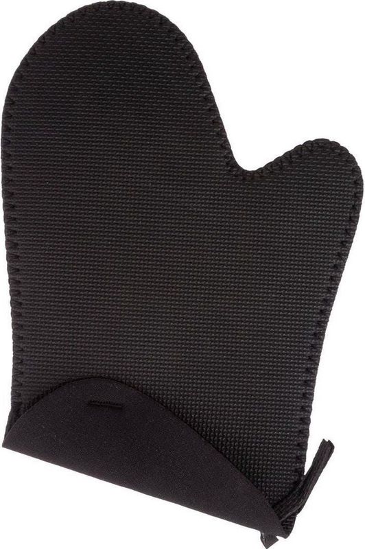 Neopreen ovenwant/ovenhandschoen zwart 17,5 x 27,5 cm - Pannenlap - Keukenhandschoen