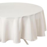 Atmosphera Tafelkleed rond - ivoor wit - Dia 180 cm - Eettafel tafellakens - polyester
