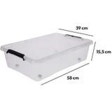 Opbergbox - Transparant - Kunststof - 30L