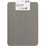 5Five Afwas afdruipmat/droogmat keuken - anti-slip- foam - grijs - 32 x 45 cm - opvouwbaar