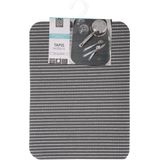 5Five Afwas afdruipmat/droogmat keuken - anti-slip- foam - grijs - 32 x 45 cm - opvouwbaar