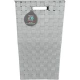 5Five Wasmand gevlochten Rotan - grijs - 57 liter - 33 x 33 x 53 cm - met deksel