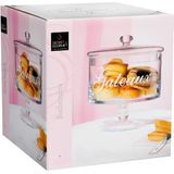 Voorraadpot voor gebak glas met deksel - 1,8 liter - Bonbonnieres/koektrommel