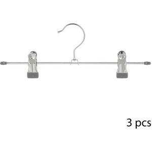 Kledinghangers - 3x - metaal - 30 x 11 cm - kledingkast/kleerhangers