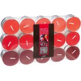 Atmosphera Geurkaars waxine/theelichtjes - 30x stuks - Rood fruit - 3,5 branduren