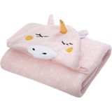 Atmosphera - Plaid - Met Kap - Eenhoorn - Roze - 100 x 140 cm