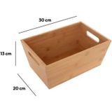 5Five Bamboe opbergbak met handvatten - E-12-3-DHout - Duurzaam