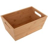 5Five Bamboe opbergbak met handvatten - E-12-3-DHout - Duurzaam