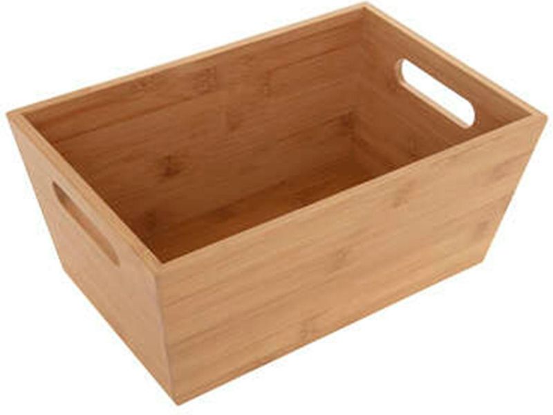 5Five Bamboe opbergbak met handvatten - E-12-3-DHout - Duurzaam