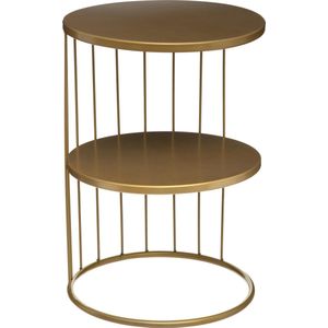 Atmosphera Kobu design bijzettafel goud - Tafel - Salontafel -  L. 36 x B. 36 x H. 52 cm (Moederdag tip)