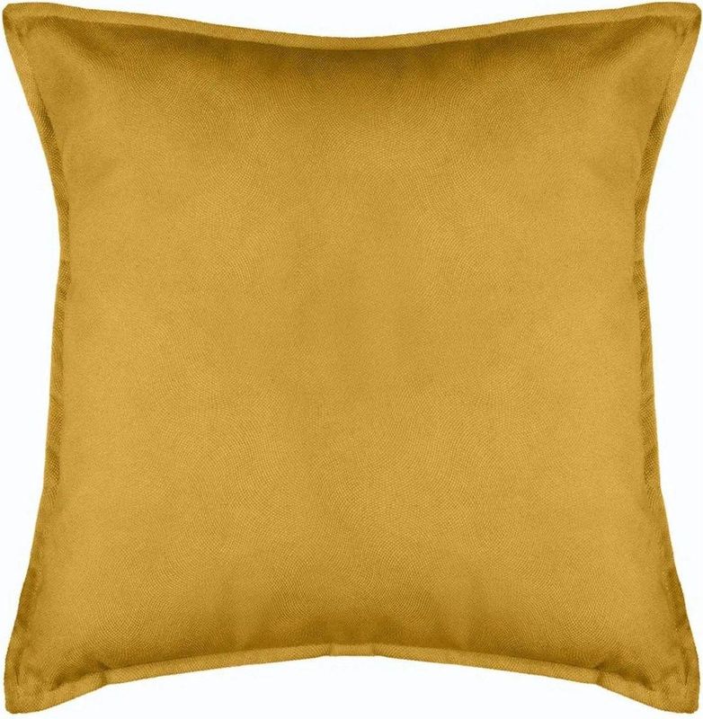 Atmosphera Bank/sierkussens huiskamer Sophia - 55 x 55 cm - Okergeel - polyester - met rits