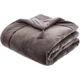 Atmosphera - Sonia - Bedsprei - Donkergrijs - 80 x 180 cm - Polyester - Extra Dik
