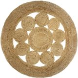 Jute Vloerkleed rond 80cms-sKlein Rond Vloerkleed Met Patroons-sKlein Vloerkleed