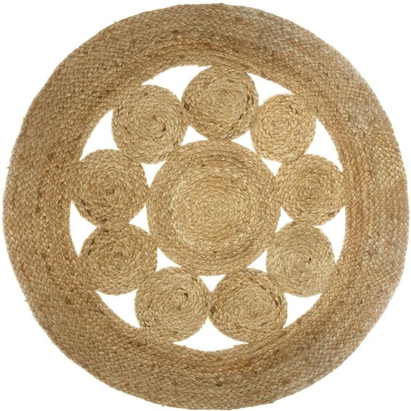 Jute Vloerkleed rond 80cms-sKlein Rond Vloerkleed Met Patroons-sKlein Vloerkleed