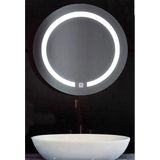 5Five - Badkamer Wandspiegel - Zilver - LED - Dia 45 cm - Rond Model