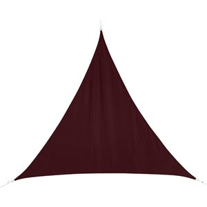 Schaduwdoek/zonnescherm Curacao driehoek bordeaux rood waterafstotend polyester - 3 x 3 x 3 meter - Terras/tuin zonwering