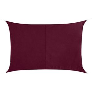 Schaduwdoek/zonnescherm Curacao rechthoekig bordeaux rood waterafstotend polyester - 3 x 4 meter - Terras/tuin zonwering