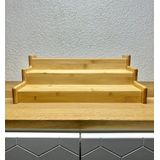 5Five - Uitschuifbaar - Kruidenrek - Bamboe - Verstelbaar van 31 naar 50 cm, 3 niveaus