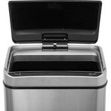 5five Simply Smart Afvalbak, automatisch, 40 liter, roestvrij staal, zilver