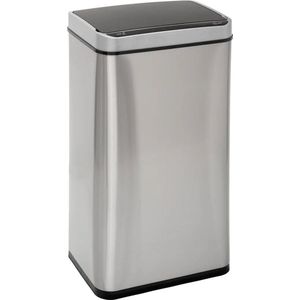 5five Simply Smart Afvalbak, automatisch, 40 liter, roestvrij staal, zilver