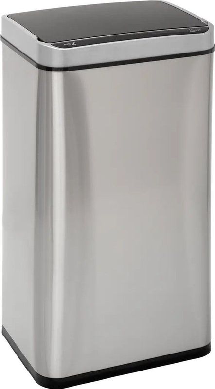 5five Simply Smart Afvalbak, automatisch, 40 liter, roestvrij staal, zilver