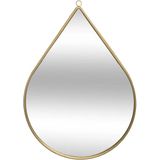 Atmosphera Spiegel - druppel - 29 x 21 cm - metaal - goudkleurig - wandspiegel