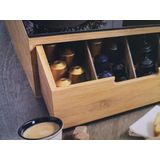 Luxe Capsulehouder voor koffiecups - Bamboe - Koffieapparaat stand met lade voor koffiecups - Stijlvolle koffiecupshouder