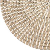 Secret de Gourmet Placemat rond riet - Dia 35 cm - Onderlegger - wit met naturel